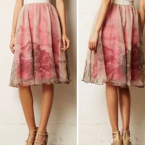 Anthropology Moulinette Soeurs Snowrose Skirt